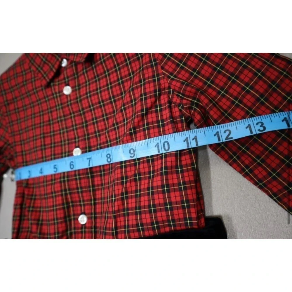 Polo Ralph Lauren Boys Plaid-Print Shirt & Embroidered Velvet Pants Set Size 24M